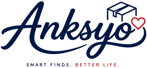 Logo of Anksyo with text 'Smart finds. Better life.' on a white background
